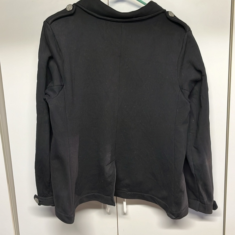 Vintage Gap Double Breasted Black Jacket Military Style XL - Picture 6 of 11